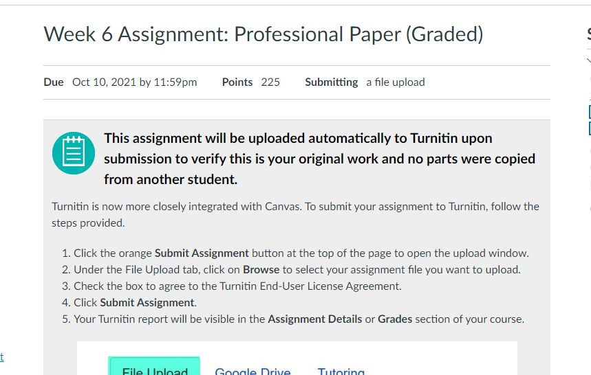 week 6 assignment professional paper (graded)